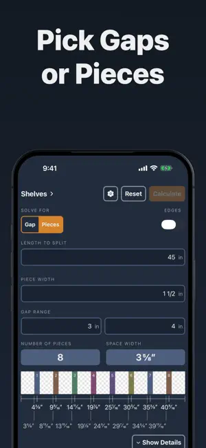 Even Spacing Calculator screenshot 3