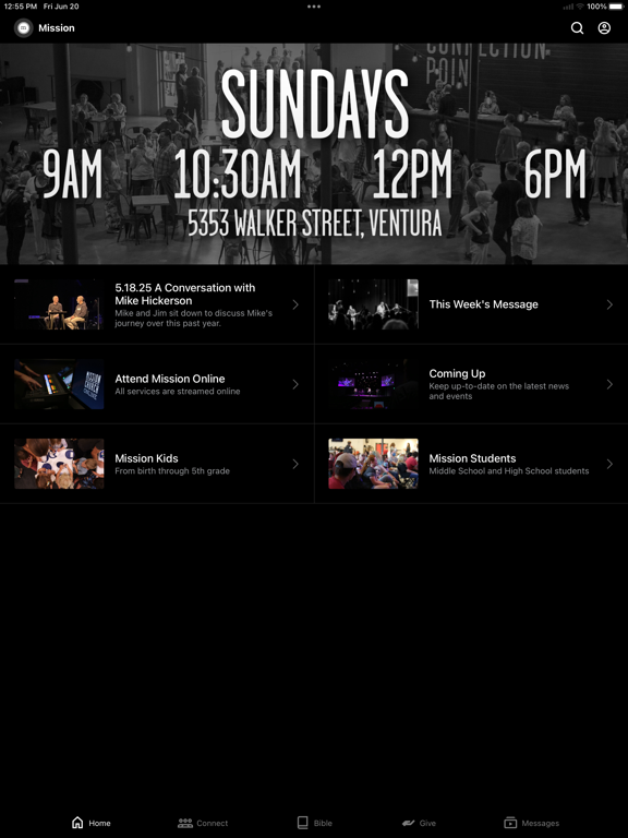 Mission Church - Ventura iPad screenshot 1 - Education app