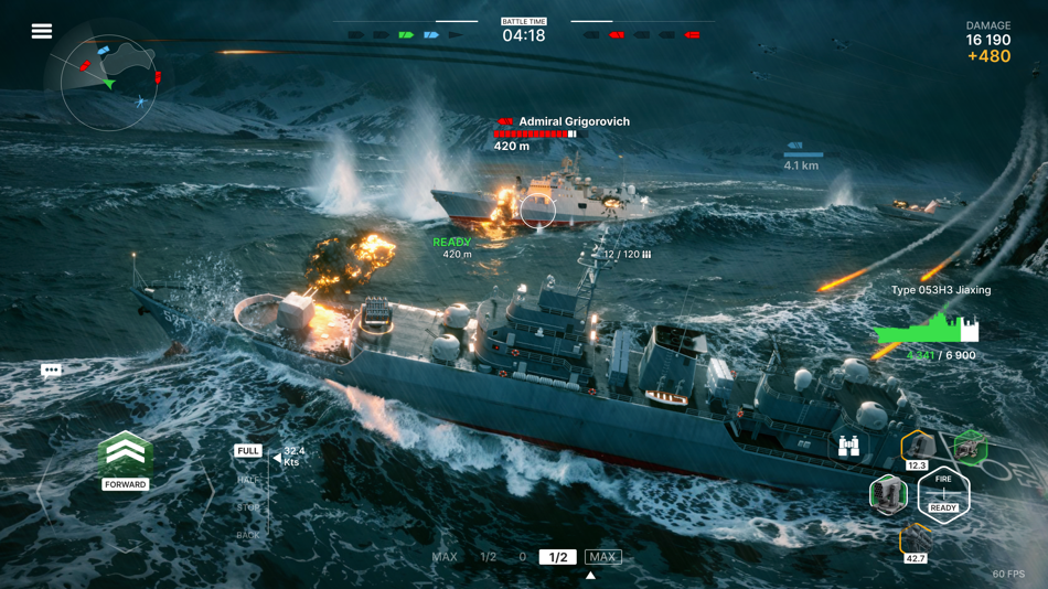 #2. Warships Mobile: Naval Warfare (iOS) 由: Forge Games FZE
