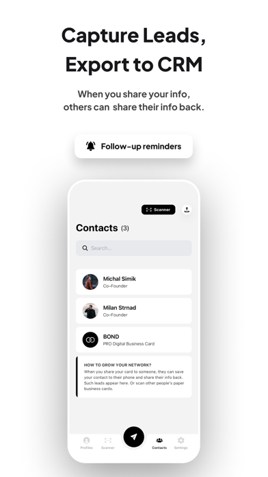 Bond – Digital Business Card Screenshot