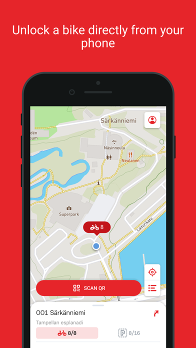 Tampere Bike Sharing Screenshot