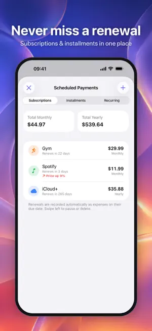 Finly: Budget & Expense Log screenshot 4