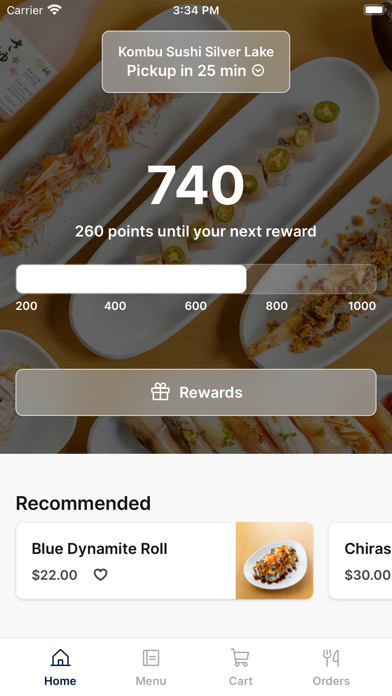 Kombu Sushi LA iPhone screenshot 1 - Food & Drink app