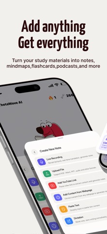 ThetaWave-AI Study Notes iPhone screenshot