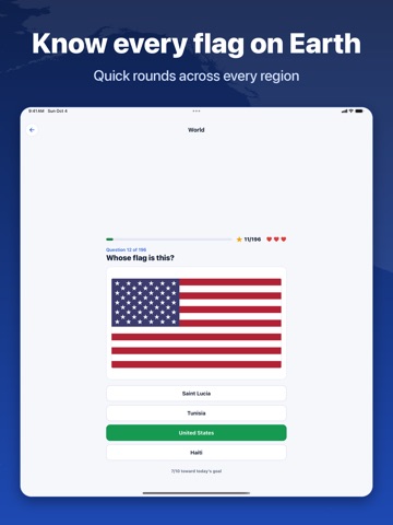 Guess the Flag Quiz: World iPad screenshot