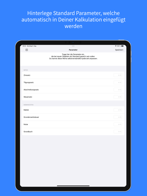 Immo Cashflow iPad screenshot