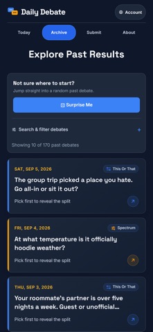 Daily Debate - Settle It Screenshot 3 of 4