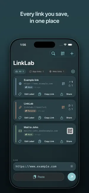 LinkLab: Save, Share & QR Code screenshot 1