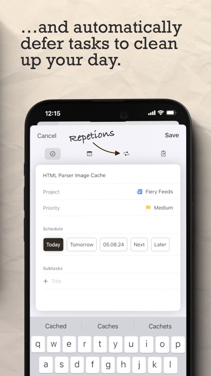 Focus: Task Calendar