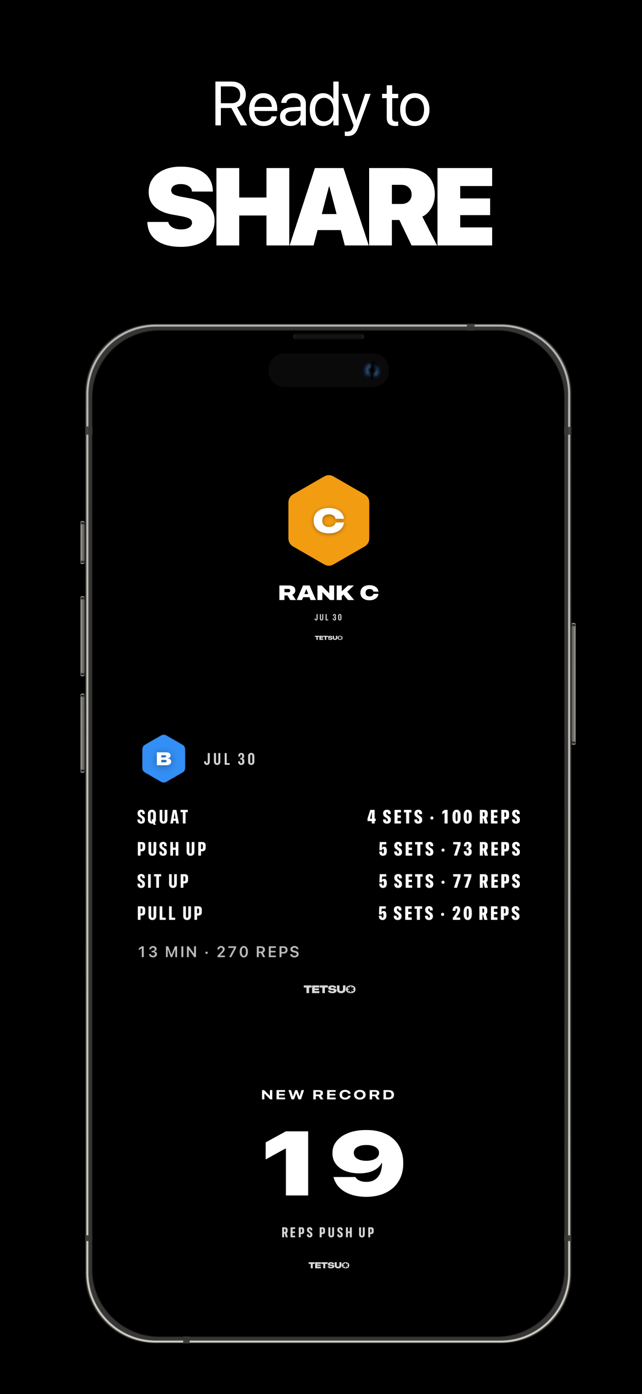 Tetsuo: Bodyweight workouts screenshot 2