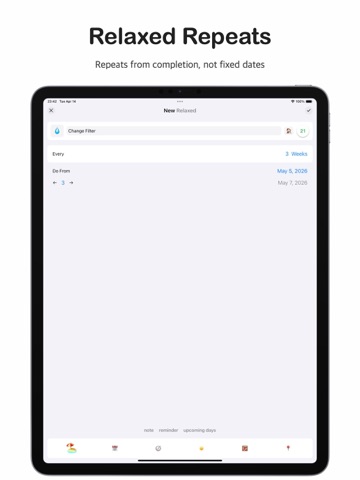 ReDo Loop: Recurring Tasks iPad screenshot