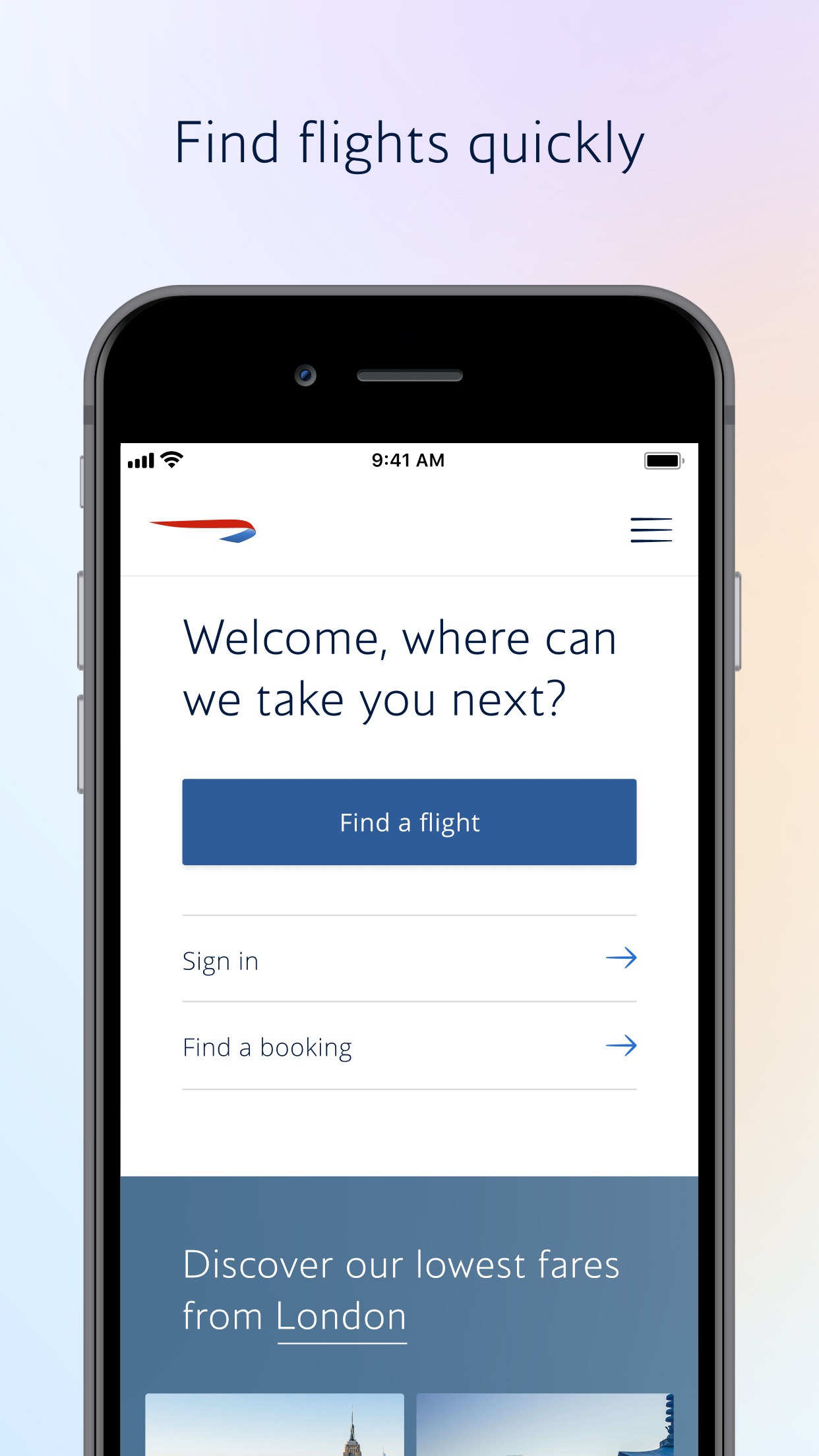 British Airways screenshot 1