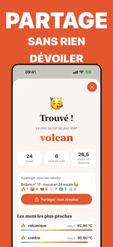 Brûlant : mot secret du jour screenshot 2 on the App Store