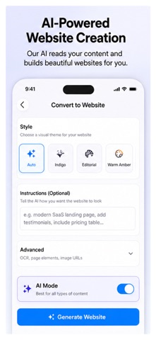 AI Website Builder: TextToWeb screenshot