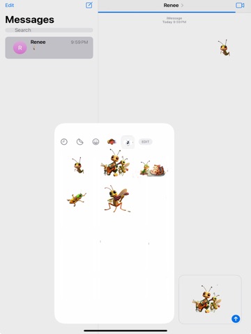 Cricket Sounds Stickers iPad screenshot