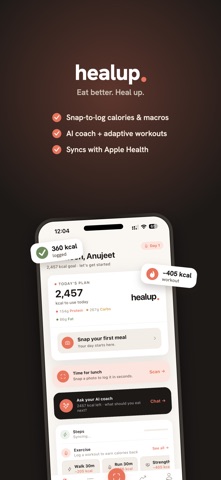 Healup: AI Calorie Tracker Screenshot 1 of 6