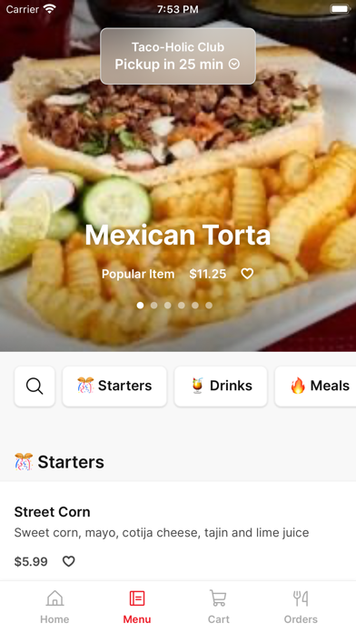 Taco Holics Club iPhone screenshot 2 - Food & Drink app