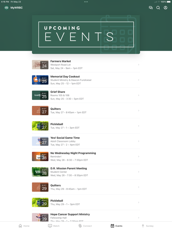 Westport Road Baptist Church iPad screenshot 4 - Education app