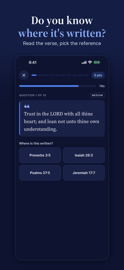 Bible Reference Game App Store screenshot 1