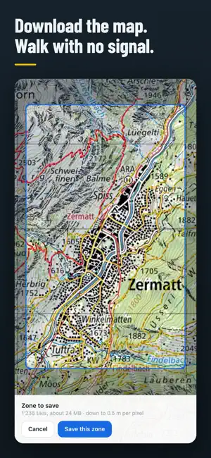 viaTopo: Swiss Hiking Map screenshot 2