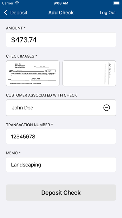 Brookline Bank Deposit XPress Screenshot