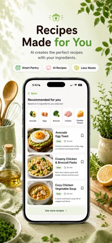 AI Recipe Planner - Harapeko iPhone screenshot