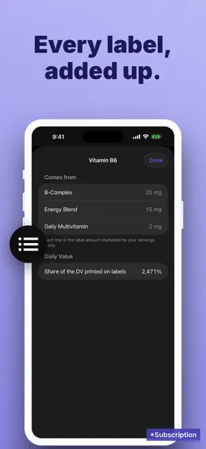Supplement Stack: Vitamin Log screenshot 3