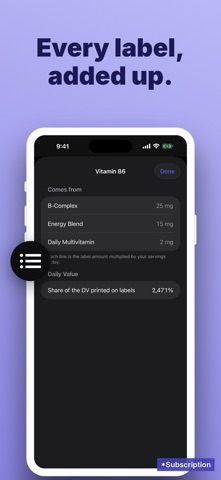 Supplement Stack: Vitamin Log Screenshot 3 of 5