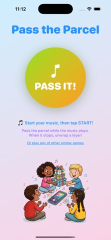 Pass the Parcel Music Timer iPhone screenshot