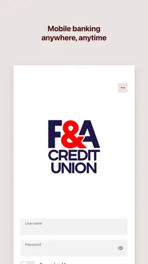 F&A Mobile Banking screenshot 1