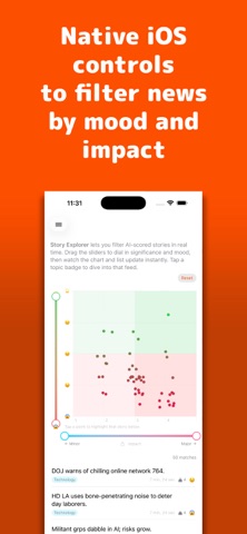 Dense: AI News Digest Widget iPhone screenshot