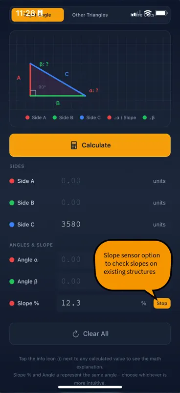 AnglePro: Builder's Calculator screenshot 4 of 5