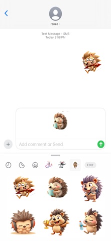 滚动刺猬贴纸 screenshot