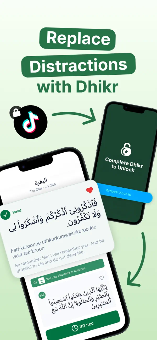Screenshot #2 pour Dhikr Lock: Quran App Blocker