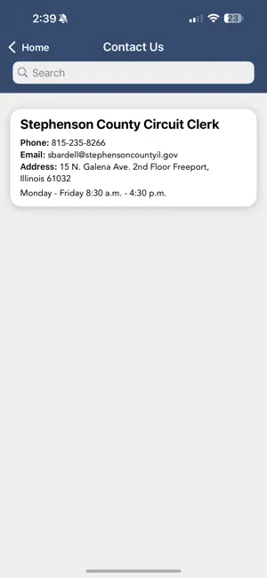 Stephenson Co Circuit Clerk IL screenshot 2
