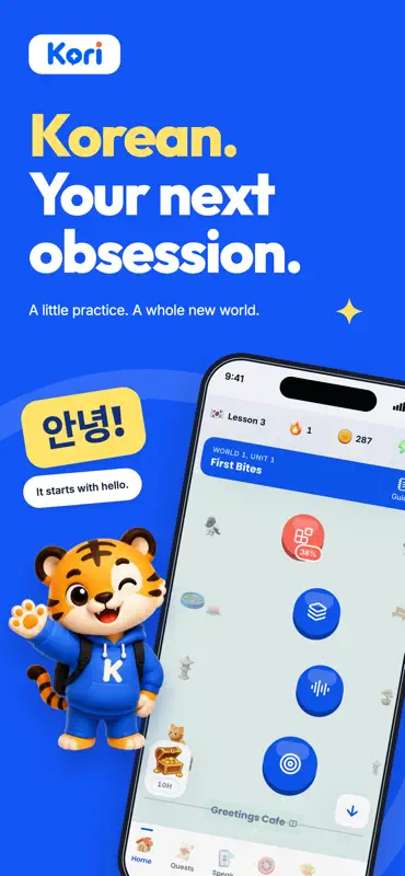 Kori: Learn Korean & Hangul screenshot 1 of 9
