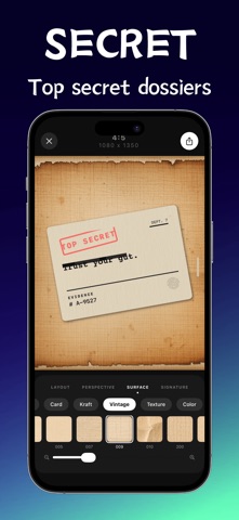 Papier - Vintage Card Maker iPhone screenshot