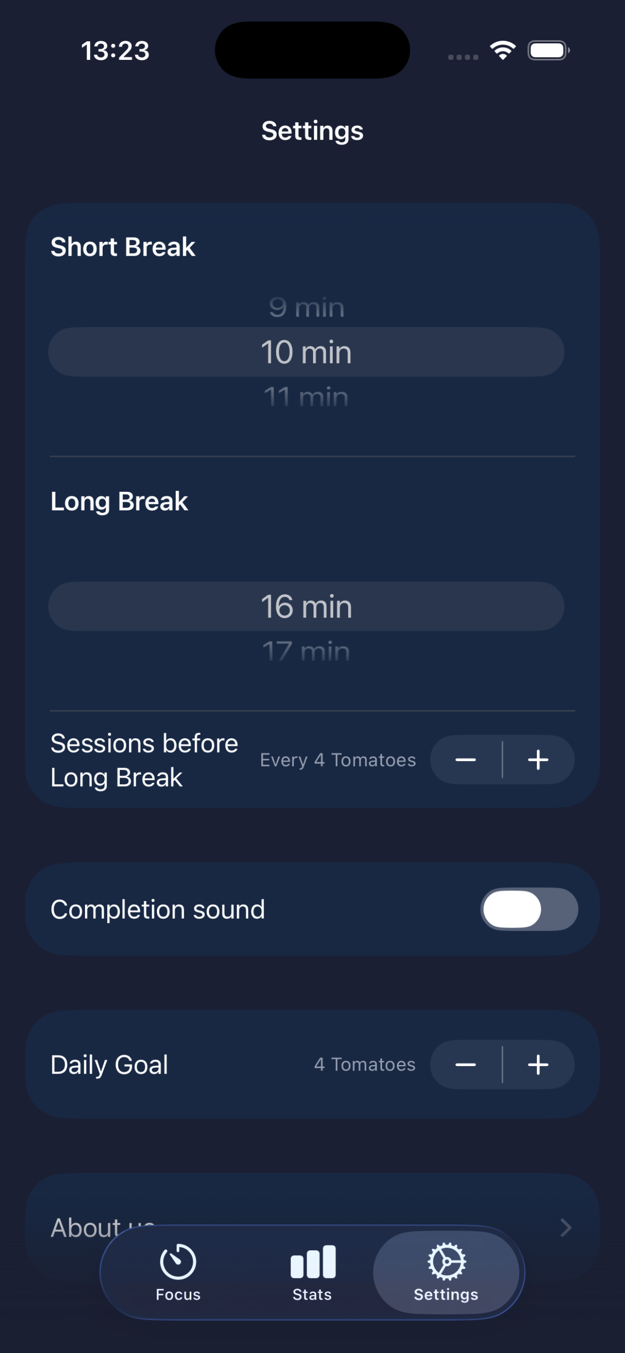 Minimal Pomodoro Focus Timer screenshot 5