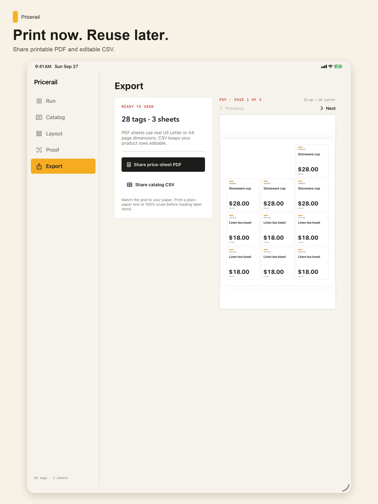 Screenshot 10 of Pricerail: Price Tag Sheets