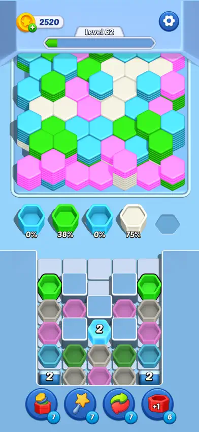 Hexa Fall: Color Sort screenshot 2
