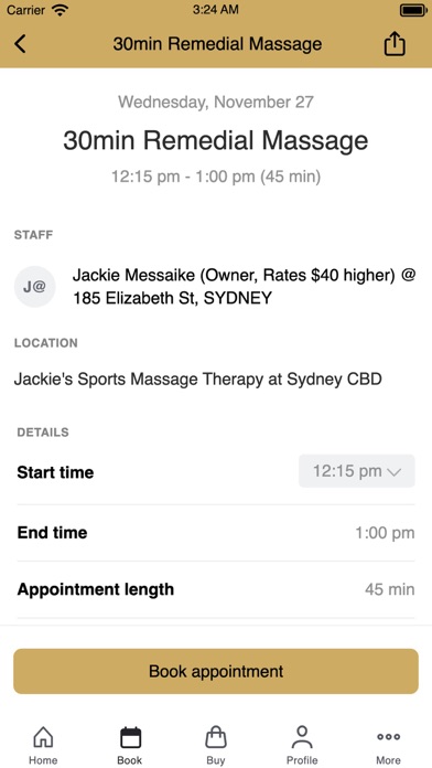 Jackie's Sports Massage Screenshot