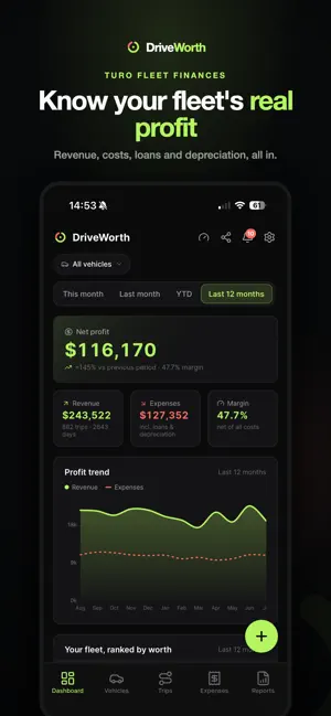 DriveWorth: Fleet Finances screenshot 1