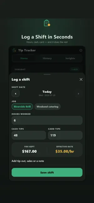 Tip Tracker: Server Income screenshot 2
