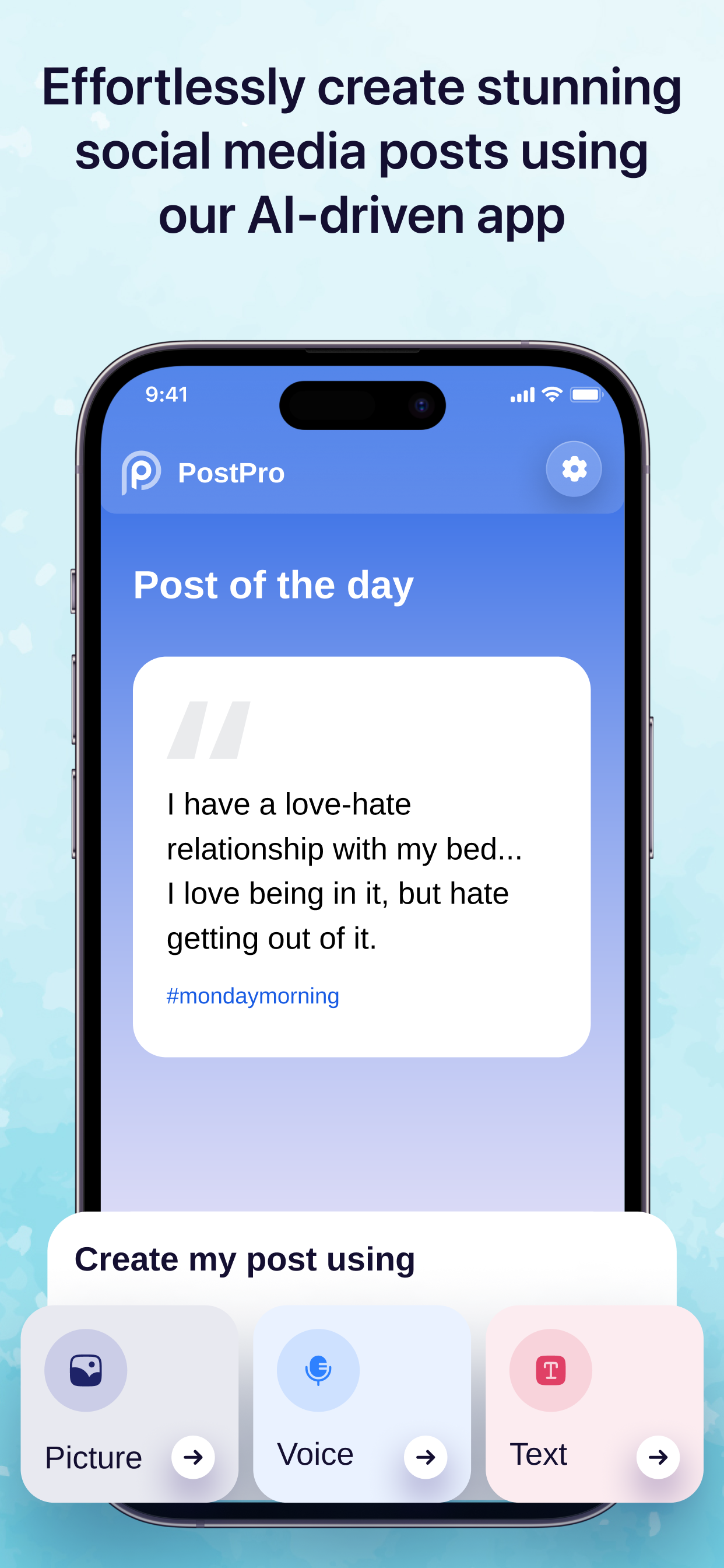 PostPro: AI Generated Posts