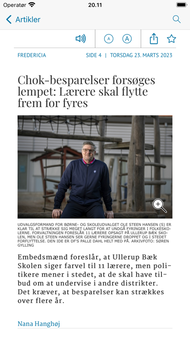 Fredericia Dagblad Screenshot