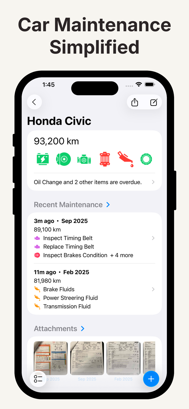 Car Maintenance Reminders screenshot 2