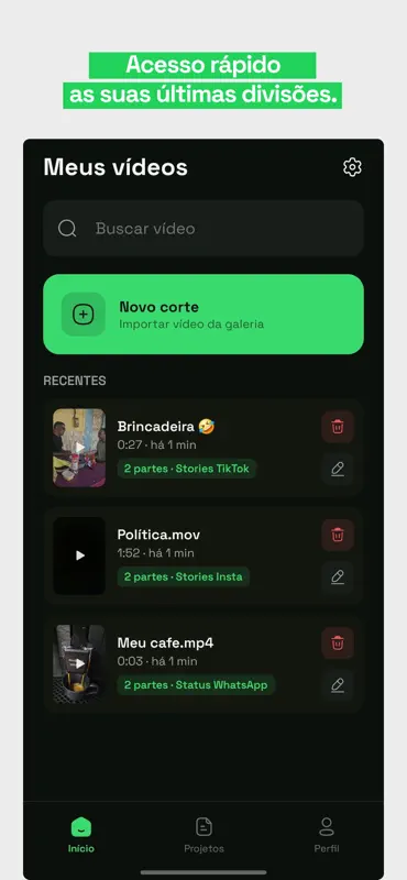 ClipCut - Divisor de vídeos screenshot 1 of 7