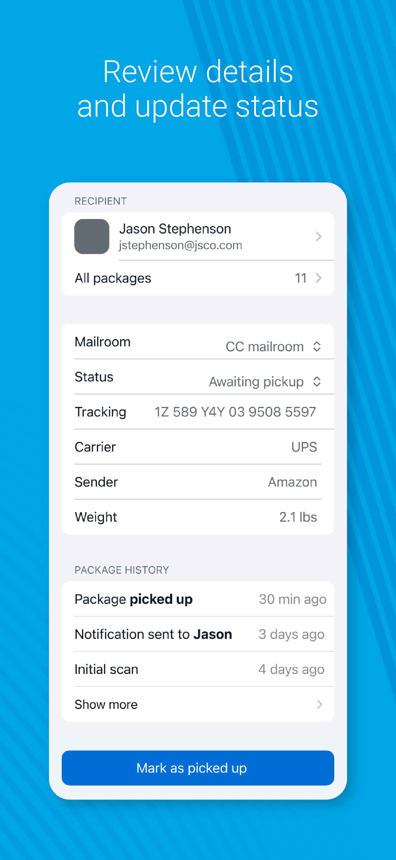 Avigilon Alta Mailroom
