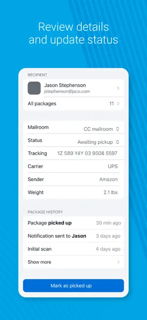 Avigilon Alta Mailroom screenshot 4