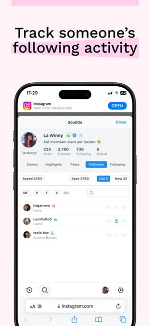 takiprazzi: follower tracker screenshot 1